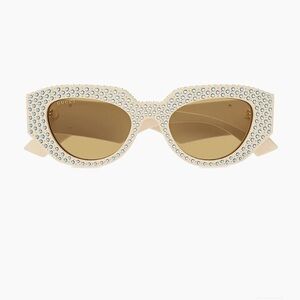 Gucci Special Edition Ivory Crystal-Embellished Sunglasses